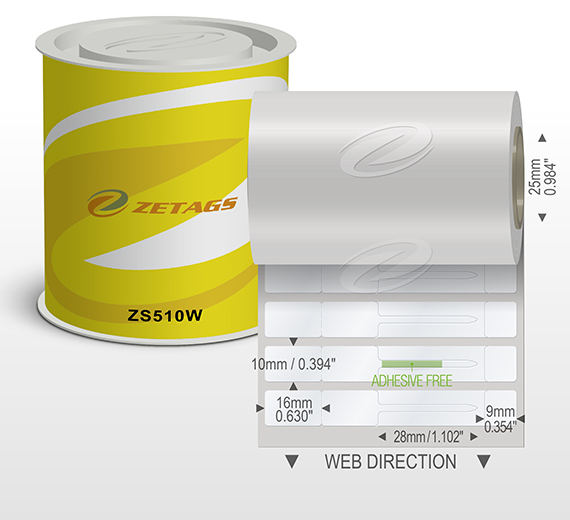ZS510W POLYESTER TAGS - ZETAGS